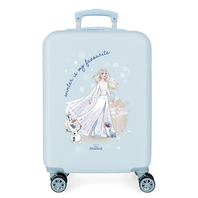 Disney Frozen Adventure Of My Mind Cabin Suitcase Blue 34 x 55 x 20 cm Rigid ABS Side Combination Closure 32L 2.7 kg 4 Double Wheels Hand Luggage