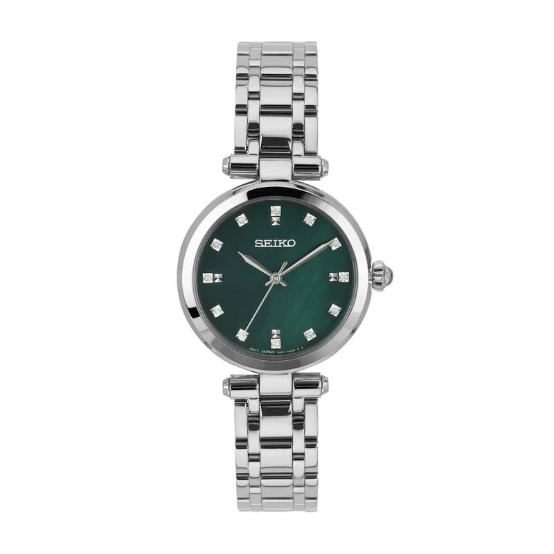 Seiko SRZ535P1 Women's Quartz Watch Stainless Steel with Stainless Steel Strap Silver, Silver, 0, Bracelet