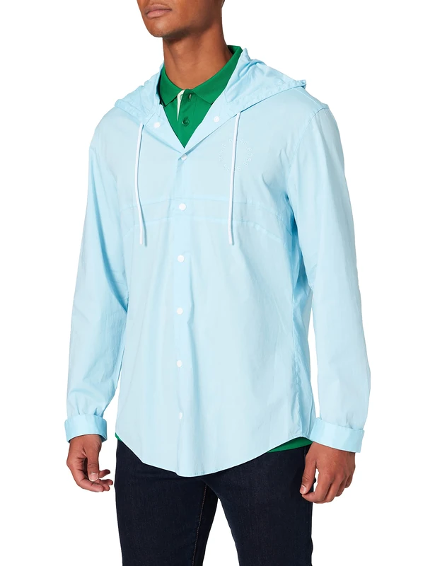 BOSS Men's Brahim_re_r Shirt, Turquoise/Aqua442, L - Image 1