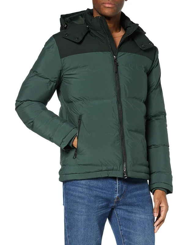 HACKETT LONDON Men's Classic Puffer Jacket, 665GREEN, XL