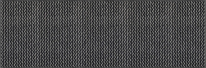 Wash + Dry Design Door Mat Polyamide 60 x 180 cm Black