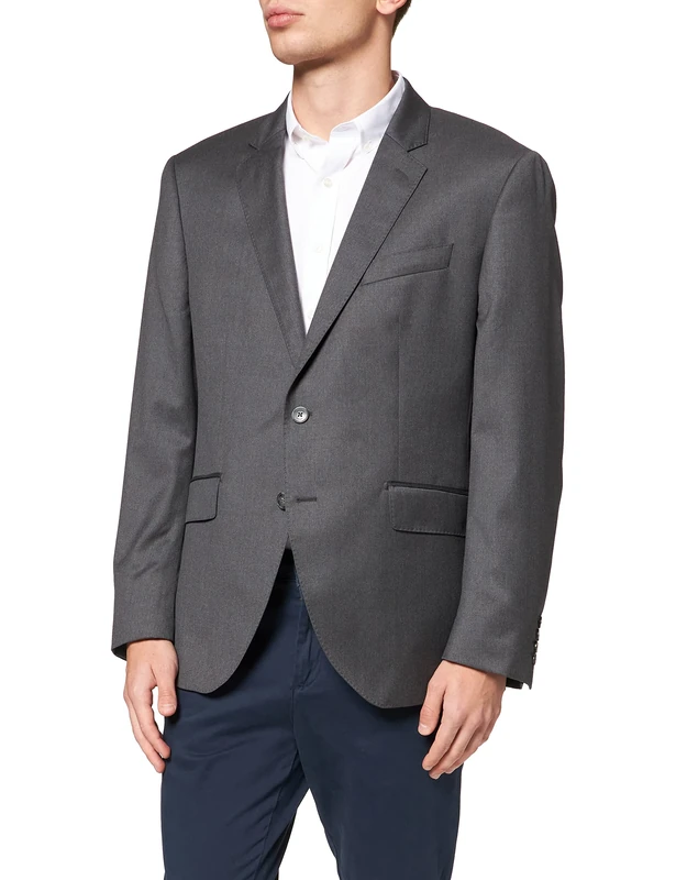 HACKETT LONDON Men's Plain Wool Twill JKT Jacket, 925MIDDLE Grey, 40L