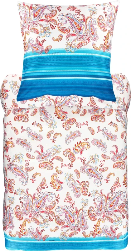 Bassetti Bed Linen Set, Cotton, Azure, 155 x 220 cm