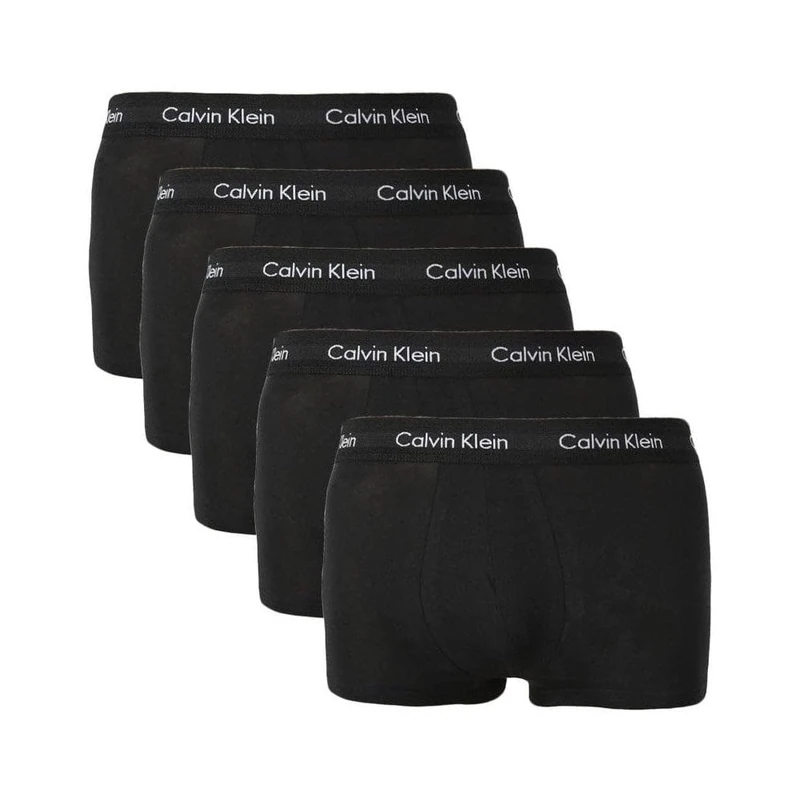 Calvin Klein Men Boxer Short Trunks Pack of 5 Underwear, Black (Black W. Black Wb), XL