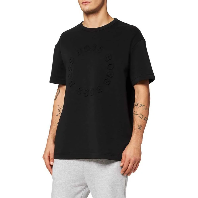 BOSS Salbo Men's Short Circle Pullover, Black 1, XL