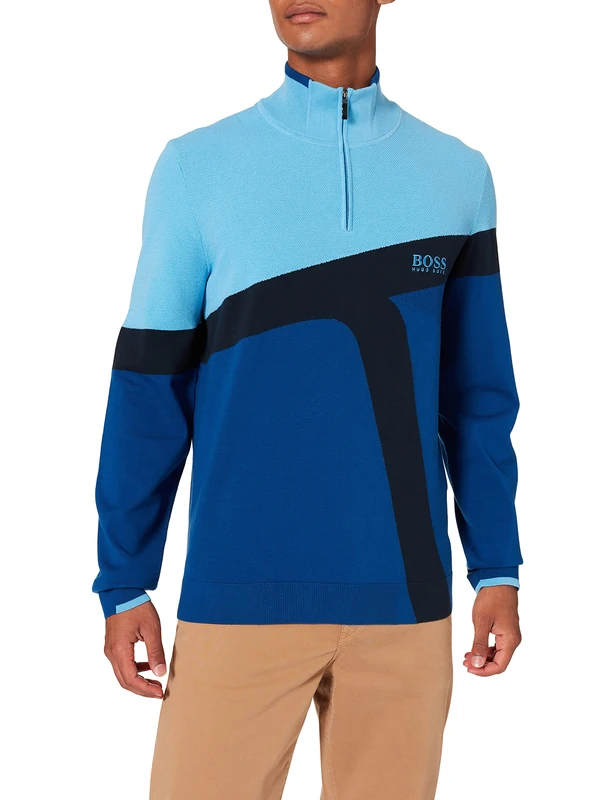 BOSS Men's Zetto Sweater, Bright Blue432, 3XL