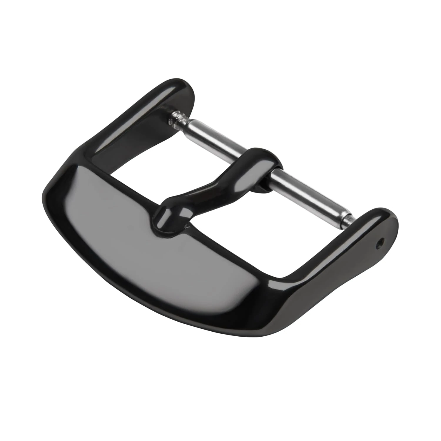 Archer Watch Straps - Stainless Steel Watch Strap Buckles (Polished Black, 19mm)