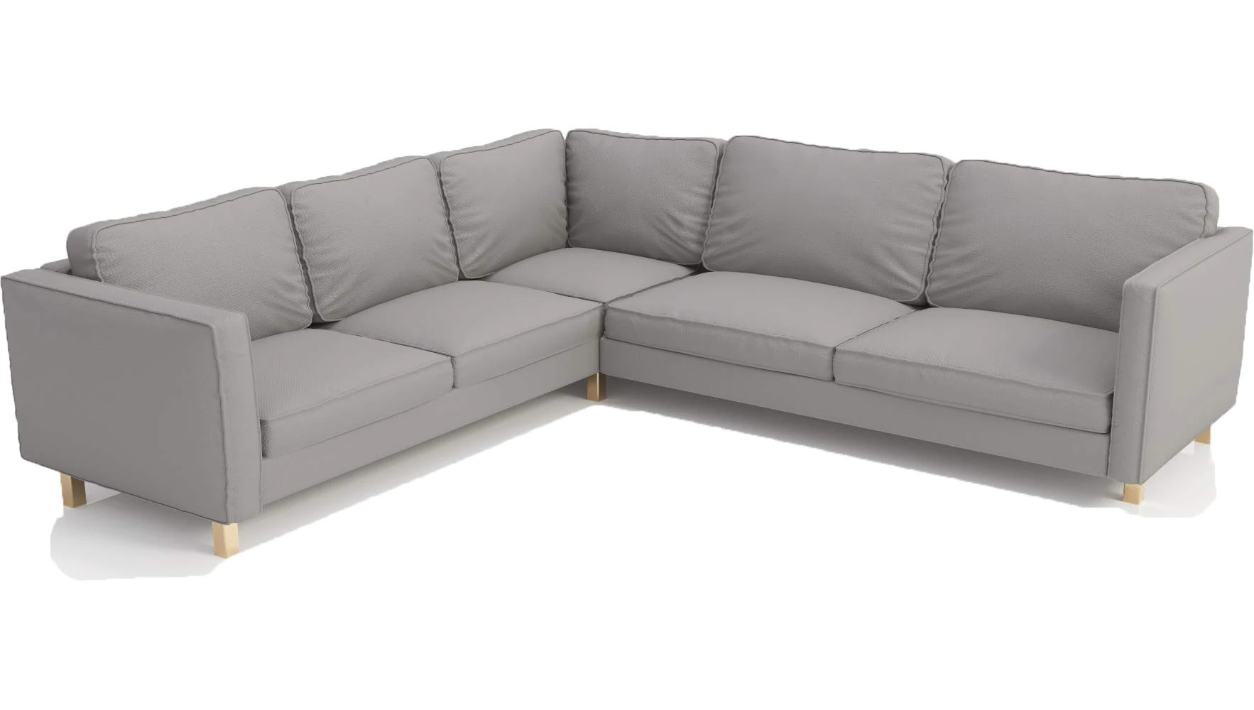 The Heavy Duty Cotton Karlstad Corner Sofa Cover (2+3/3+2) Replacement, is Custom Made Compatible for IKEA Karlstad Sectional Slipcover Replacement (Light Gray Cotton Karlstad Sectional)