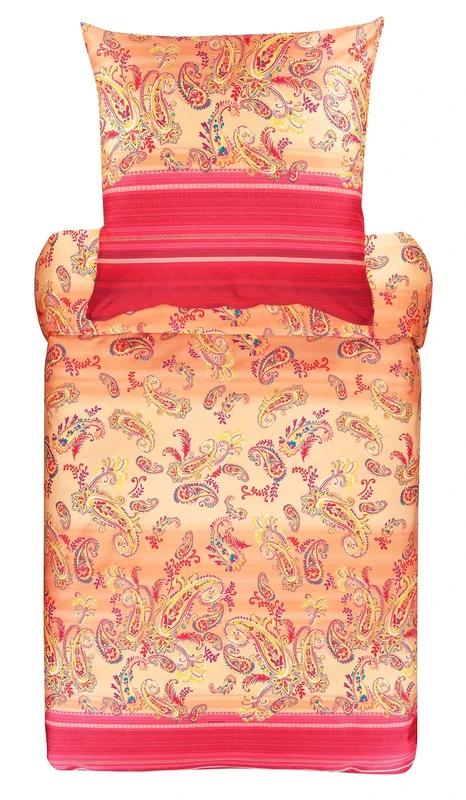 Bassetti Bedding Set, Cotton, Orange, 200 x 200