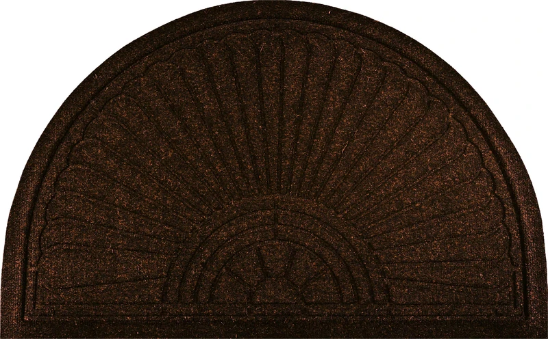 Dune Halfmoon Dark Brown Door Mat, Polyamide, Brown, 55 x 85 cm