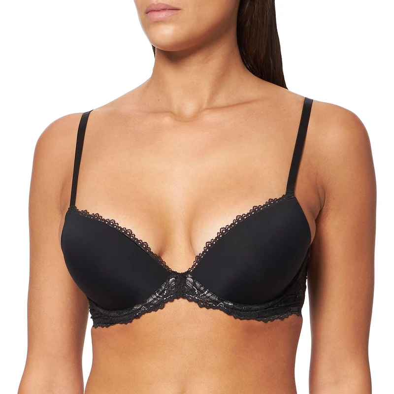 Calvin Klein Women Lift Demi Push-up Bra with Underwire, Black (Black), 38C