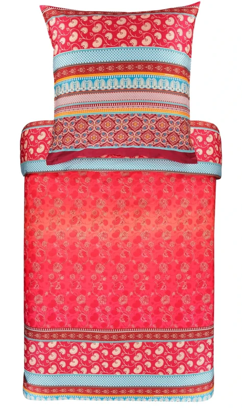 Bassetti Bedding Set, Cotton, red, 200 x 200