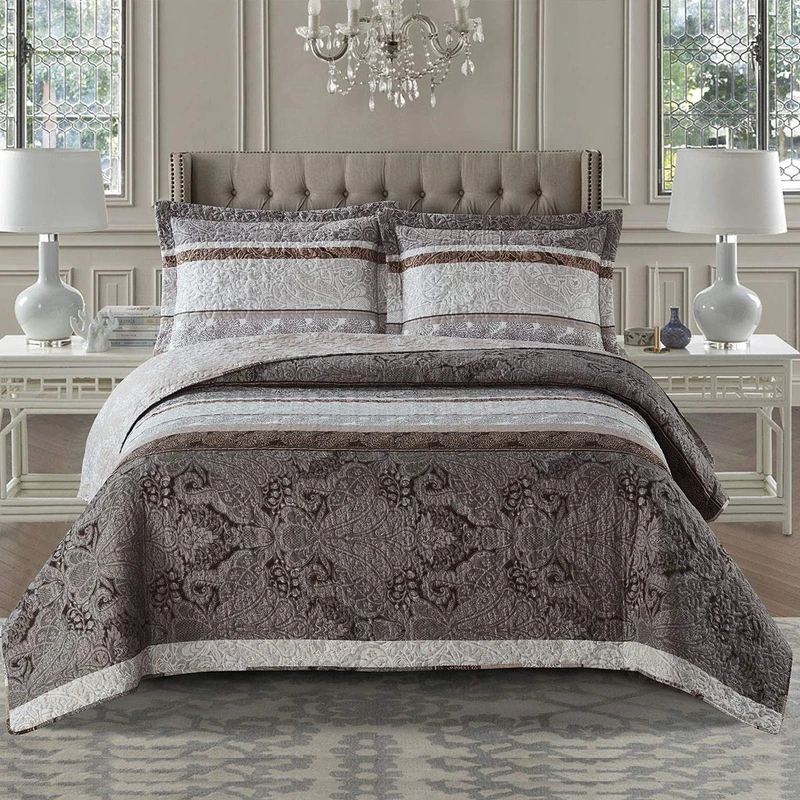 Royal Hotel Callisto Oversized Coverlet Set King Cal-King Size – Luxury King Quilt Bedspread, All Season Soft Filled Quilts, Breathable Bed Spread Lightweight Comforter, 3 Piece Bedding Set