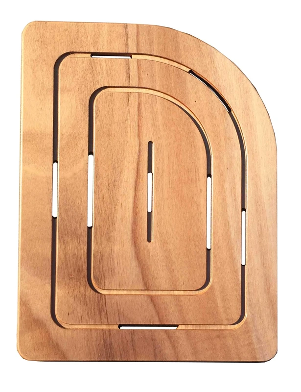 CASTELMERLINO Okumè 226 Shower Mat in Marine Plywood 74.5 x 55 cm Corner S x Rounded for Shower 90 x 70 cm