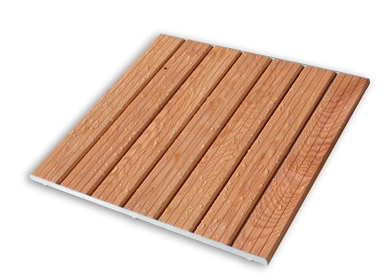Castelmerlino Shower Accessories, Larch and Aluminium, Natural, 64 x 64