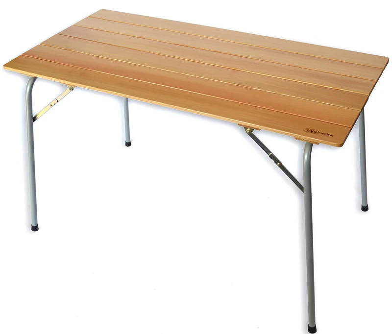 CASTELMERLINO 48 Folding Table Camper Larch cm 120 x 60 with Nylon Bag