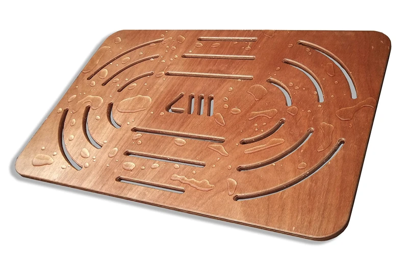 CASTELMERLINO Shower Accessories, okumè marine plywood, Natural, 78 x 52