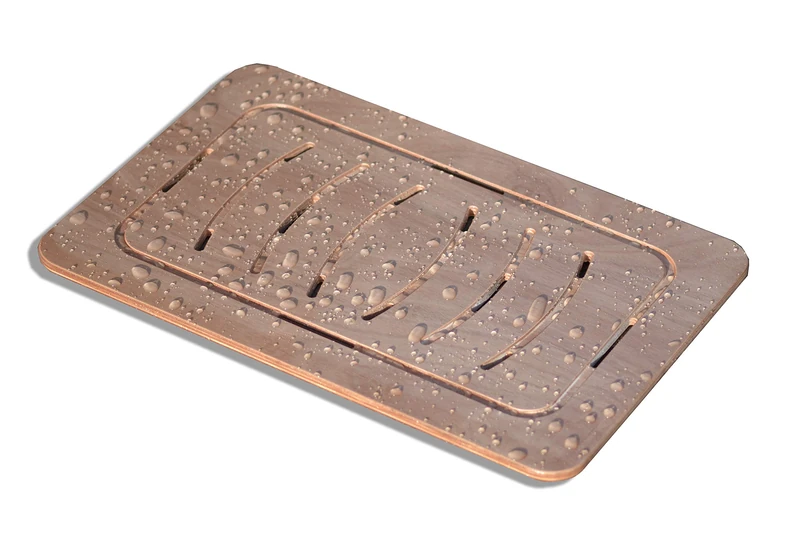 CASTELMERLINO 93 Shower Mat in Marine Plywood by Okumè 52 x 78 cm for Plates 70 x 100 cm