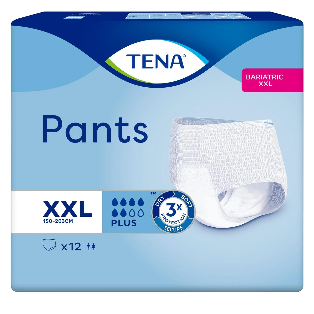 Tena Pants Bariatric Plus XXL - Pack of 12