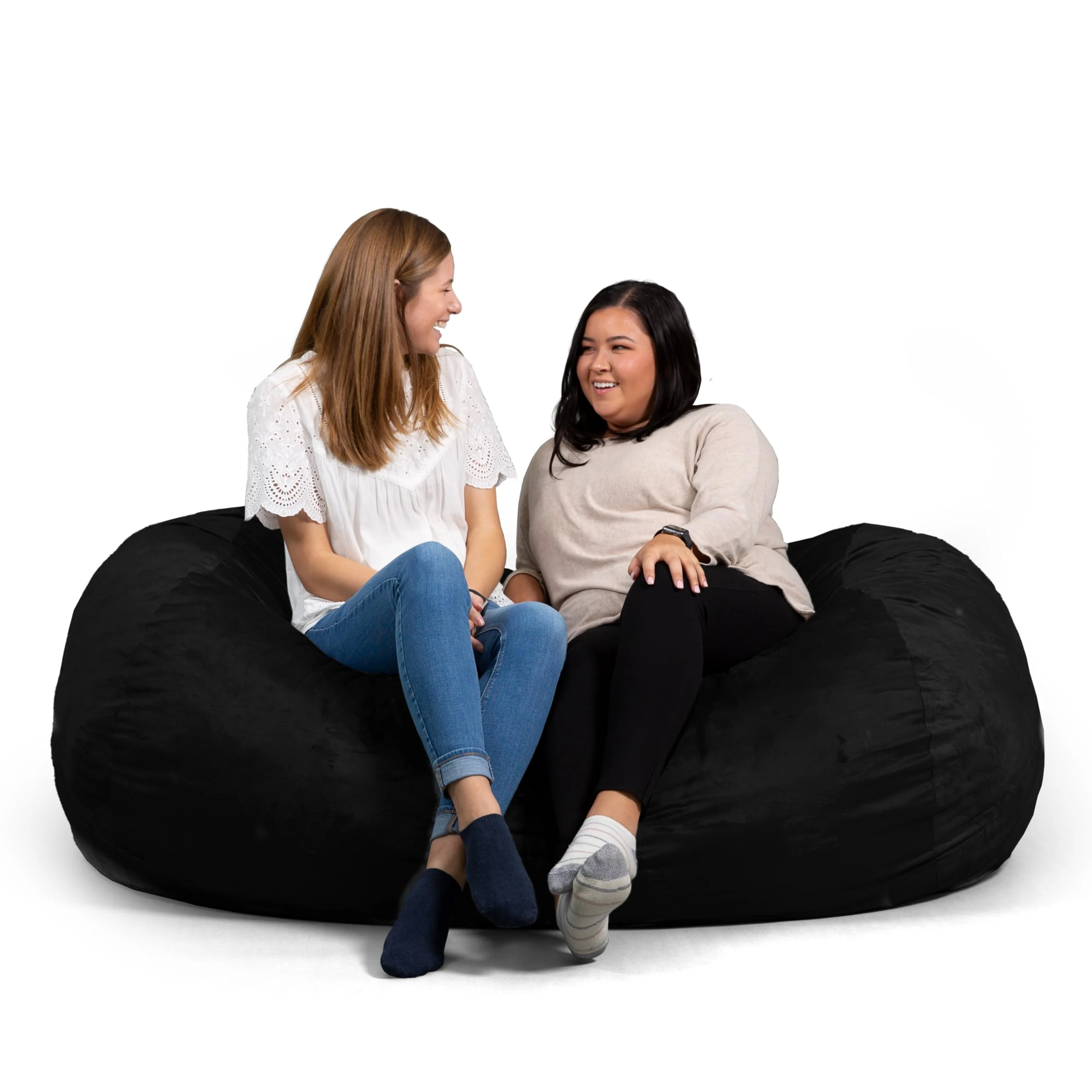 Big Joe Media Lounger, Black Plush