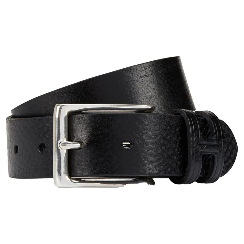 HACKETT LONDON Men's Tack Stitch H Keeper Belt, Black (Black), 26