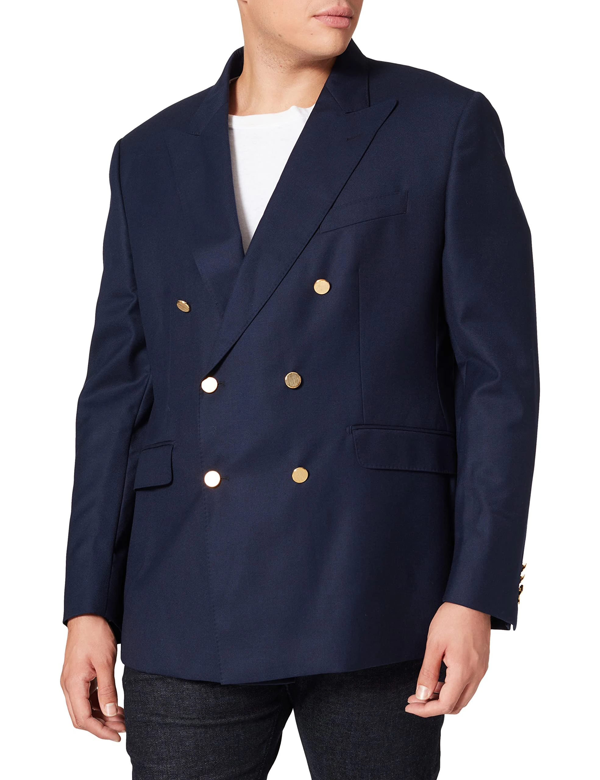 Hackett London Men's Navy GB Blazer DB Jacket, 595NAVY, 36R