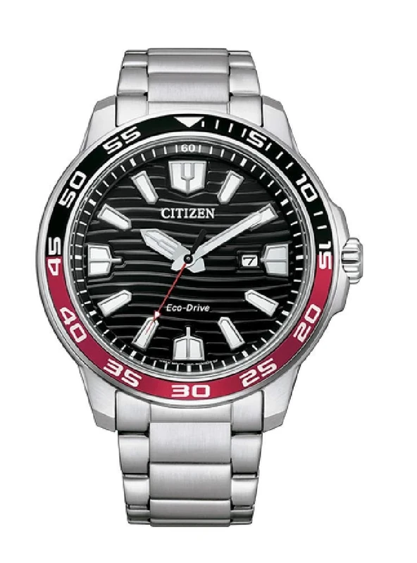 Citizen Eco-Drive Men's Analogue Watch with Stainless Steel Bracelet AW1527-86E, Silver, Bracelet