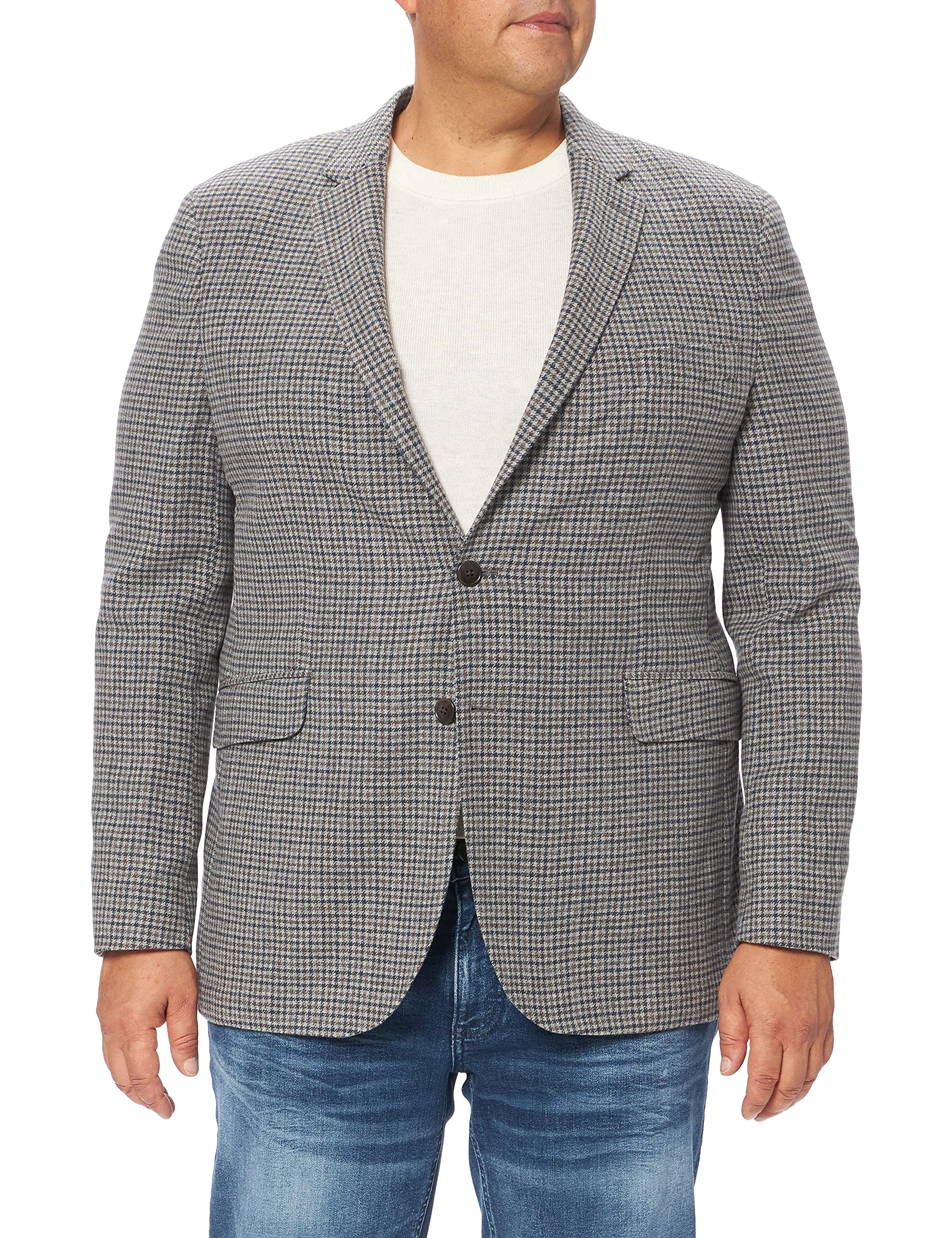 HACKETT LONDON Men's WL Grey/Blue GUNCLUB Jacket, 9BFGREY/Navy, 36W / 32L