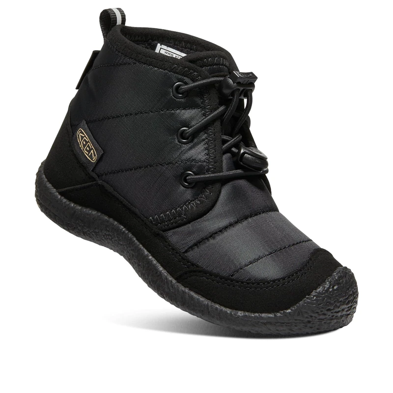 KEEN Little Kid's Howser 2 Quilted Waterproof Chukka Boot, Black/Black, 10 LK (Little Kid's) UK