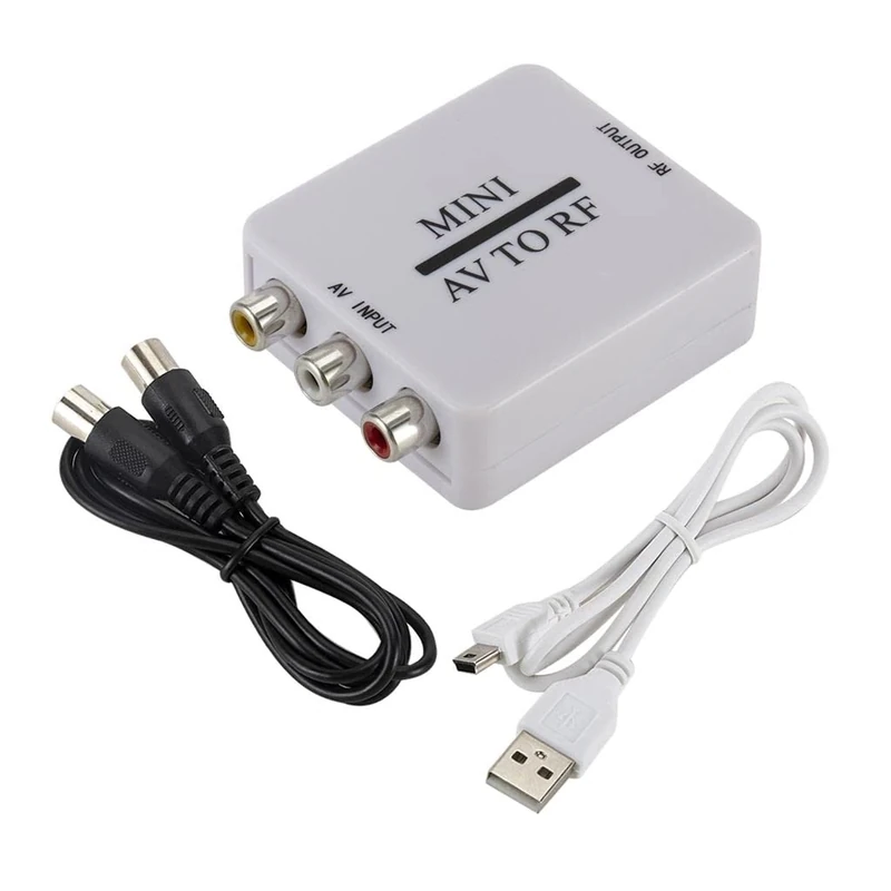 balikha RCA/Composite A/V to RF//Converter RF Modulator AV 2 Adapter