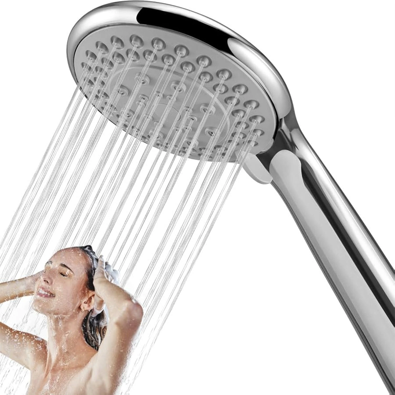 BauTangLe Handheld Shower Head Replacement for Bathroom - Elegant Upgraded Adjustable - 5 Shower Experiences - Fits Your Shower Hose