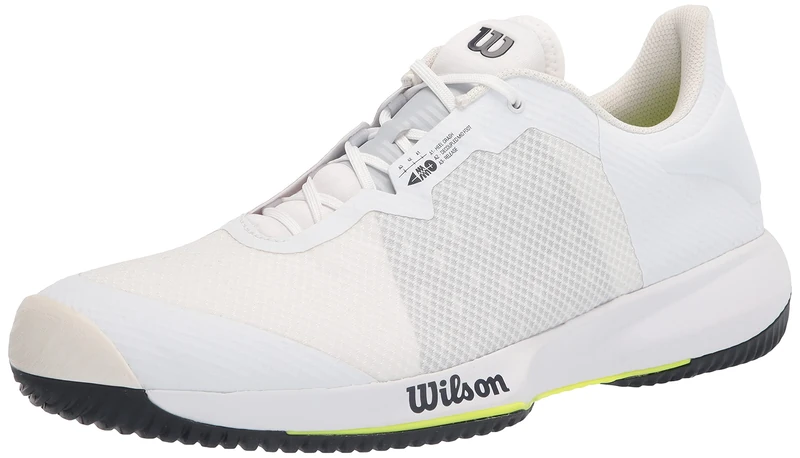 Wilson KAOS Swift Tennis Shoe White/Outer Space/Safety Yellow 12.5 - Image 1