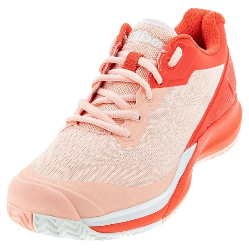 Wilson Women's Tennis Shoes, RUSH PRO 3.5 W, Red/Beige/White, Size: 4, For All Surfaces, All Player Types, WRS327320E040