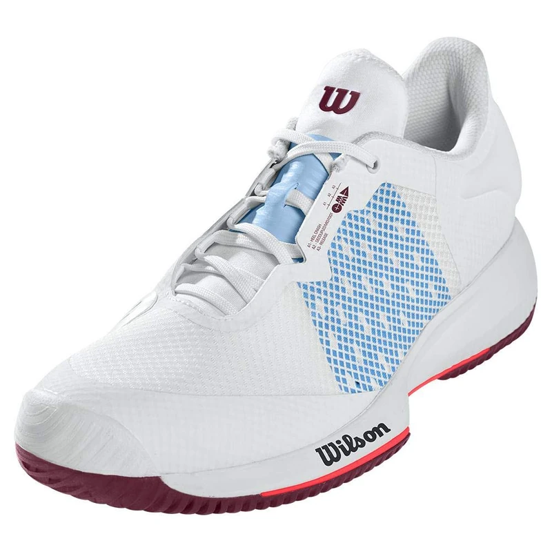 Wilson KAOS Swift W Tennis Shoe White/Chambray Blue/Fig 5
