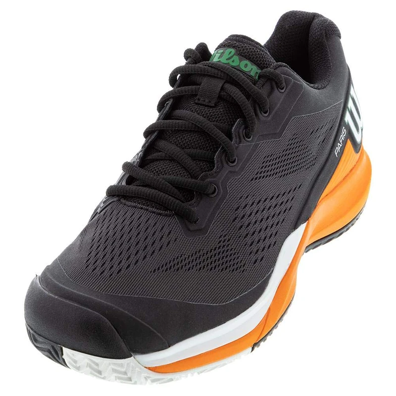 Wilson Rush PRO 3.5 Paris Tennis Shoe Black/Orange Tiger/White 9