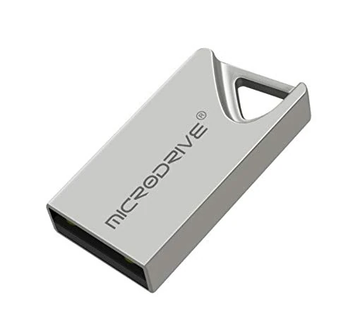 MicroDrive 32GB Extra-Small USB 2.0 Flash Drive Memory Stick - Metal Waterproof Shockproof and Anti-magnetic - Durable & Easy to Carry (Keyring included) - PC Laptop Computers Tablet etc