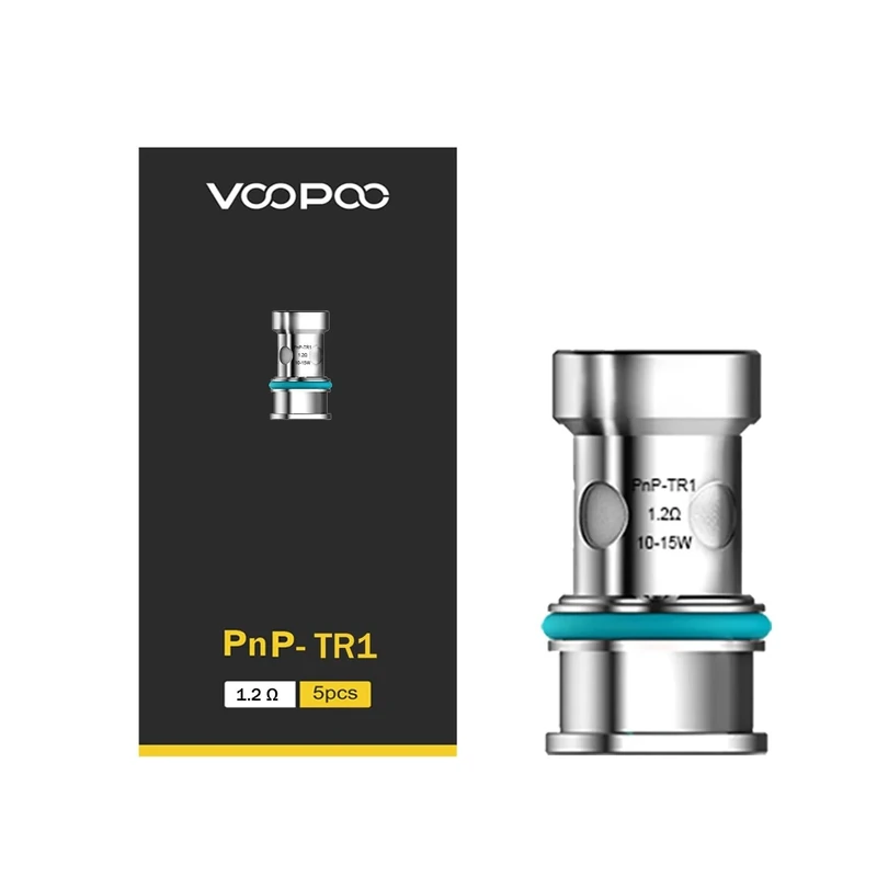 VOOPOO PnP TR1 1.2ohm MTL Replacement Coils, Precision-Crafted Coils for Mouth-to-Lung Vaping, Works With VOOPOO PnP Series, Drag X, Drag S, Argus Pro, PnP POD Tank, Pack of 5, No Nicotine