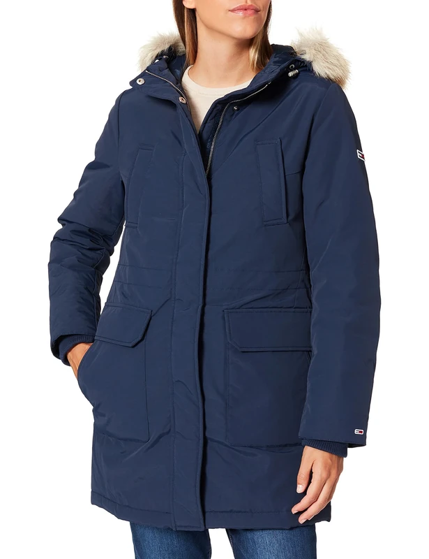 Tommy Jeans Women's TJW Technical Down Parka, Twilight Navy, XXS