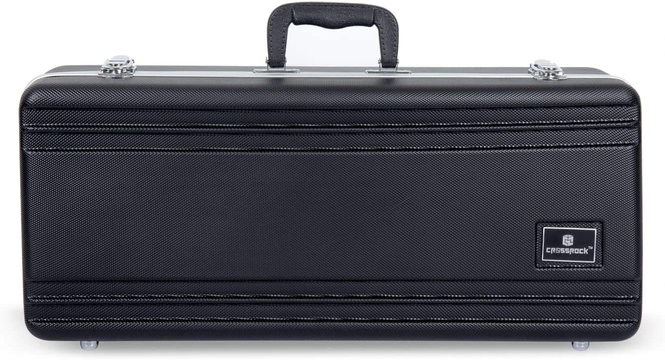 Crossrock ABS Molded Alto Saxophone Case-Rectangular, with Single Shoulder Strap Black(CRA861ASBK-R)