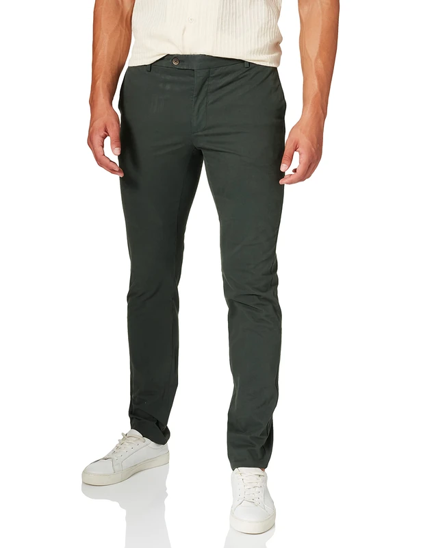 Hackett London Men's Kensington Slim Pants, 682forest Green, 37W/34L