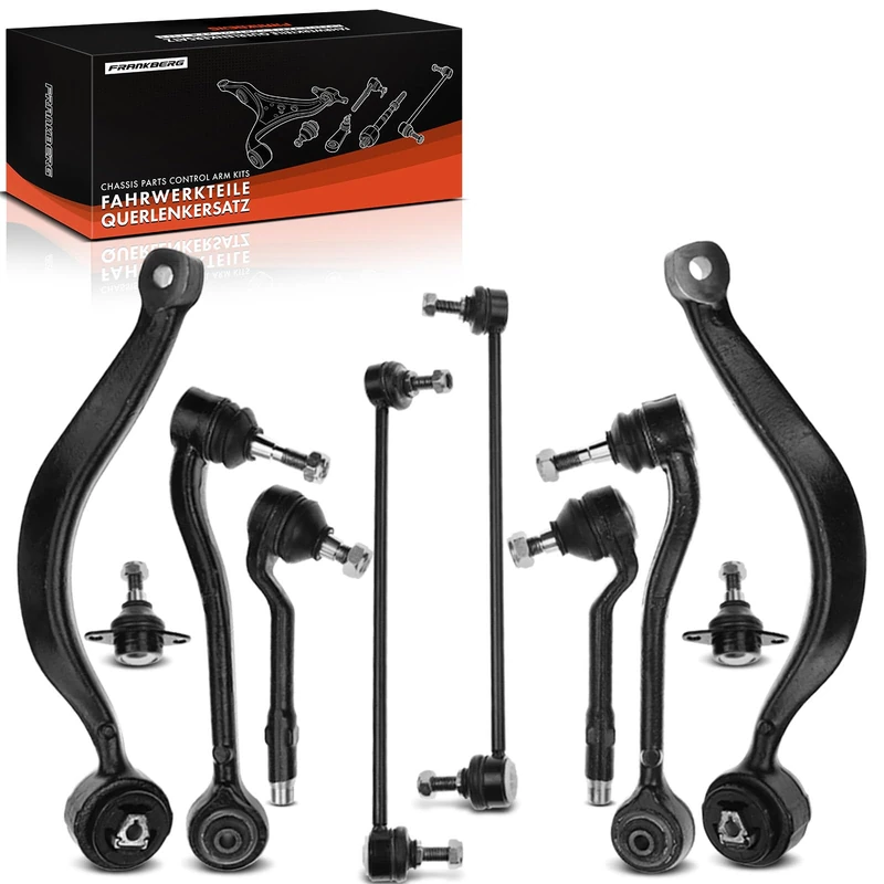 Frankberg 10x Wishbone ArmSet Front Axle Compatible with X5 E53 3.0d 3.0i 4.4i 4.6is 4.8is 2000-2006 Replace# 32211096327 - Image 1