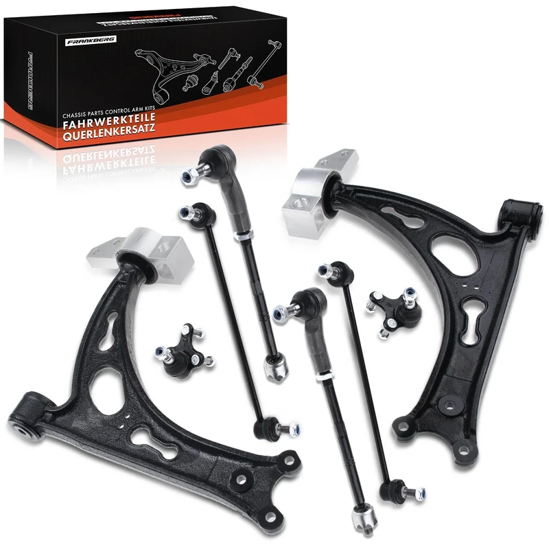 Frankberg 10x Control Arm Kit Front Compatible with Golf Plus 5M1 521 All Engines 2004-2013 A3 8P1 All Engines 2003-2012 Leon 1P1 All Engines 2005-2012 Replace# 1K0407151AC