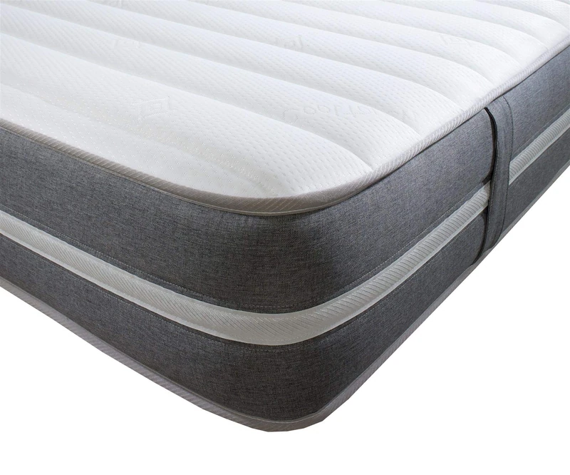 Starlight Beds Aurora Cloud, European Single Pocket Sprung Memory Foam Mattress. Premium Value Pocket Mattress. Medium Firmness, 9 Inch Deep. (Grey/White) (90cm x 200cm) - Image 1