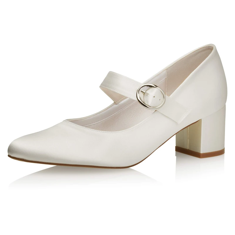 Rainbow Club Bridal Shoes Annemarie - Woman's, Pumps, Ivory Satin - Size 5 UK