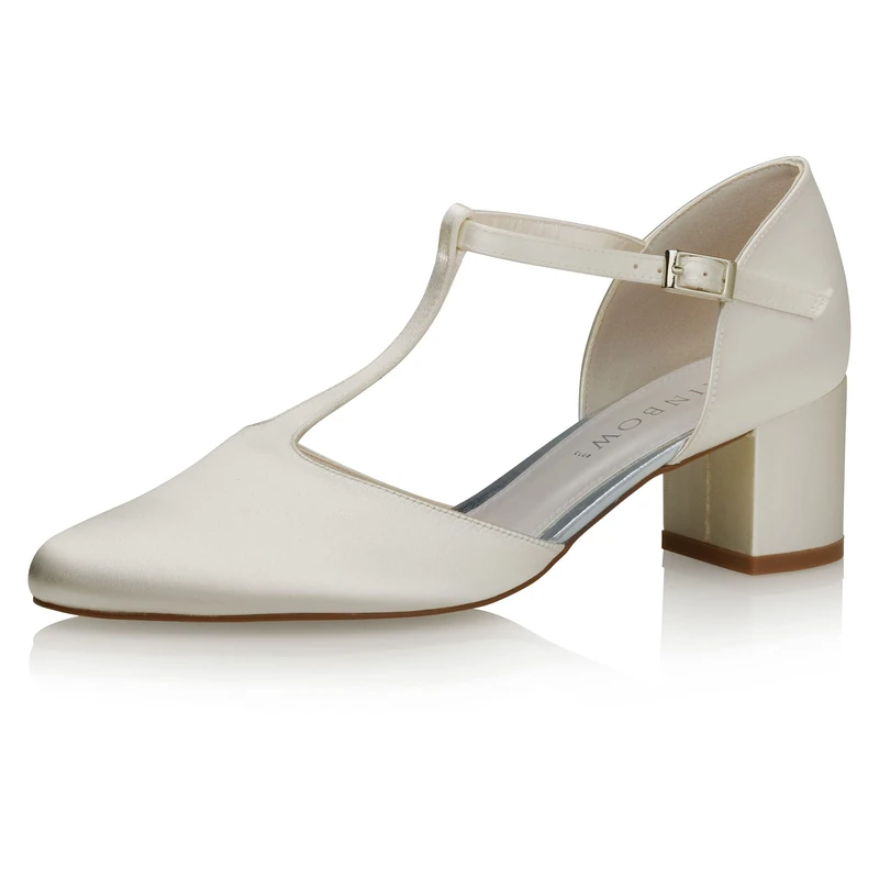 Rainbow Club Bridal Shoes Rosita - Woman's, Pumps, Ivory Satin - Size 3 UK