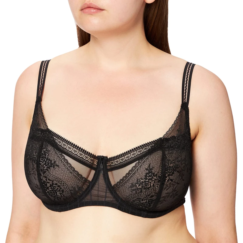 Passionata Women's Maddie 47H1 Demi Bra, Black, 32D
