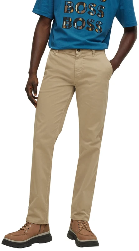 BOSS Men's Schino-Slim D Trousers, Dark Green 308, 29W / 30L