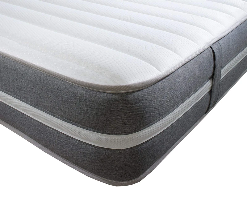 Starlight Beds Aurora Cloud, European Small Single Pocket Sprung Memory Foam Mattress. Premium Value Pocket Mattress. Medium Firmness, 9 Inch Deep. (Grey/White) (80cm x 200cm)