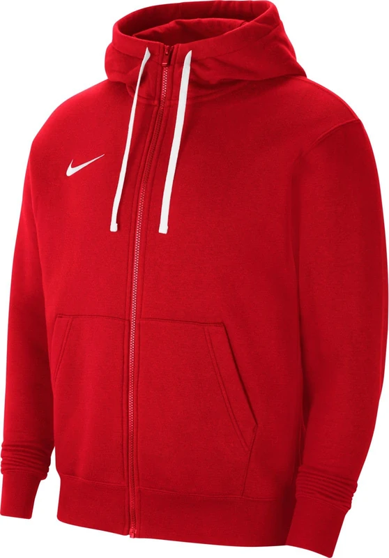 NIKE Men's M Nk Flc Park20 Fz Hoodie Sweatshirt, University Red/White/White, L UK - Image 1