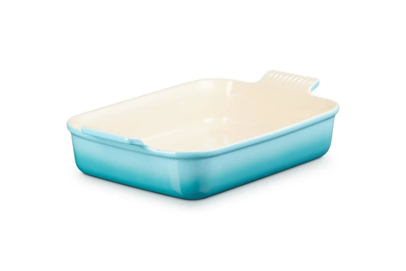 Le Creuset Heritage Rectangular Dish, Stoneware, 32 cm, 2.31 kg, Teal, 71102321700001